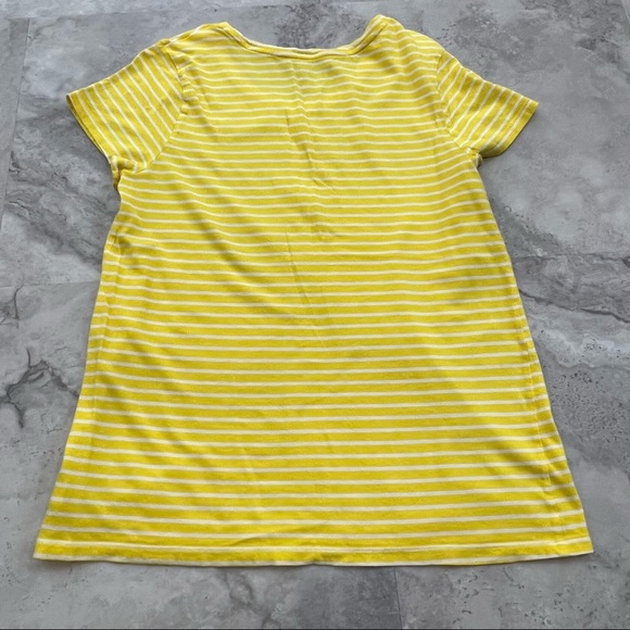 Gap Favorite Yellow Stripe Tee Shirt size Large L Tshirt - Picture 2 of 5